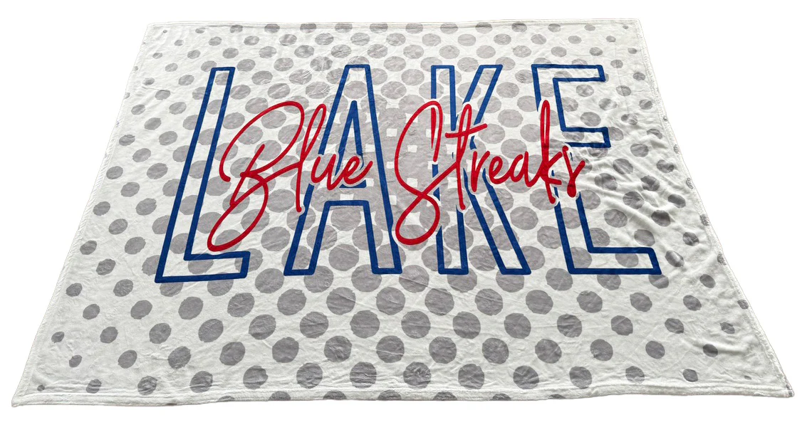 Lake Blue Streaks Fleece Blanket