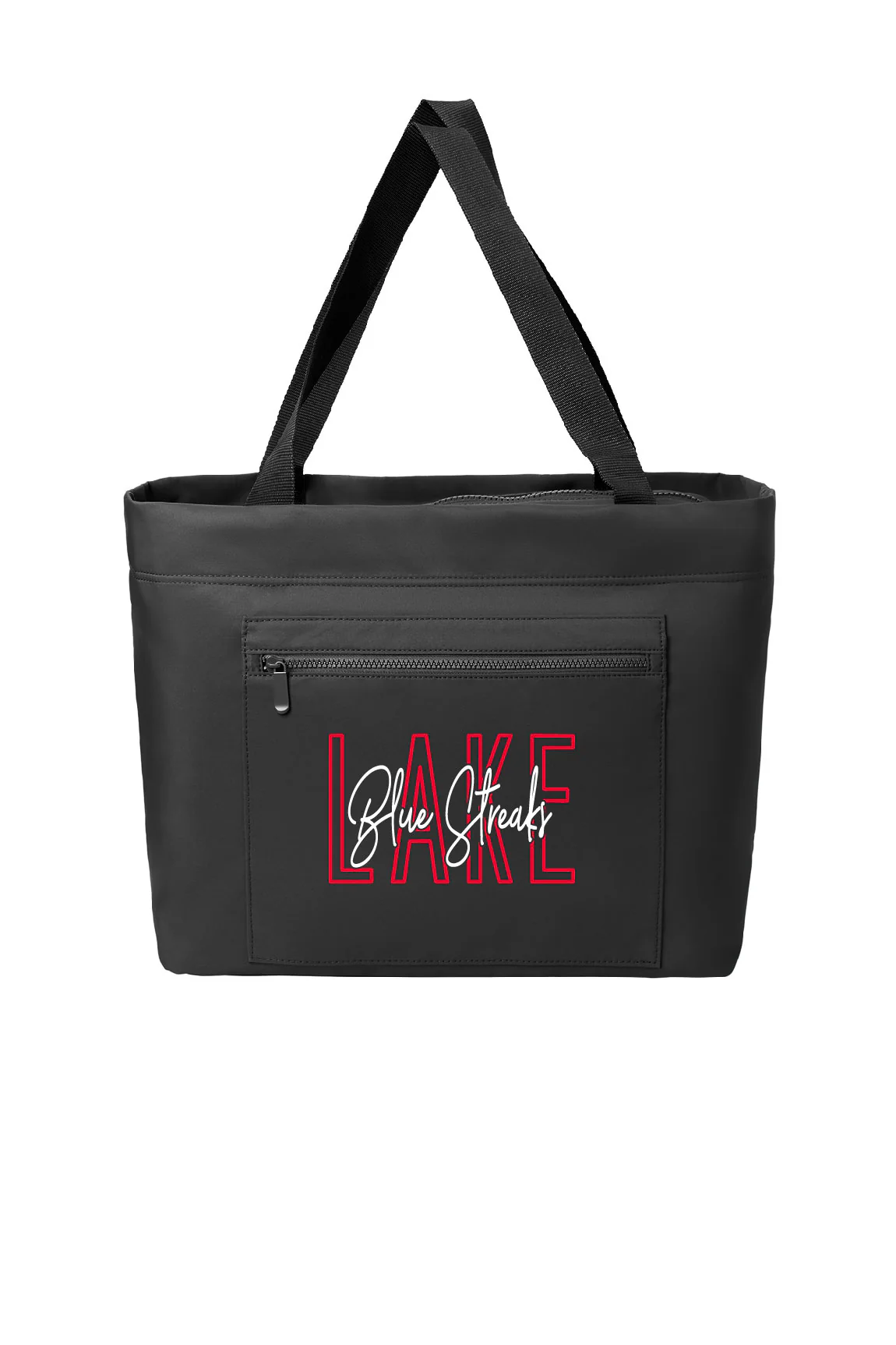 Lake Blue Streaks LARGE Tote Bag - Black