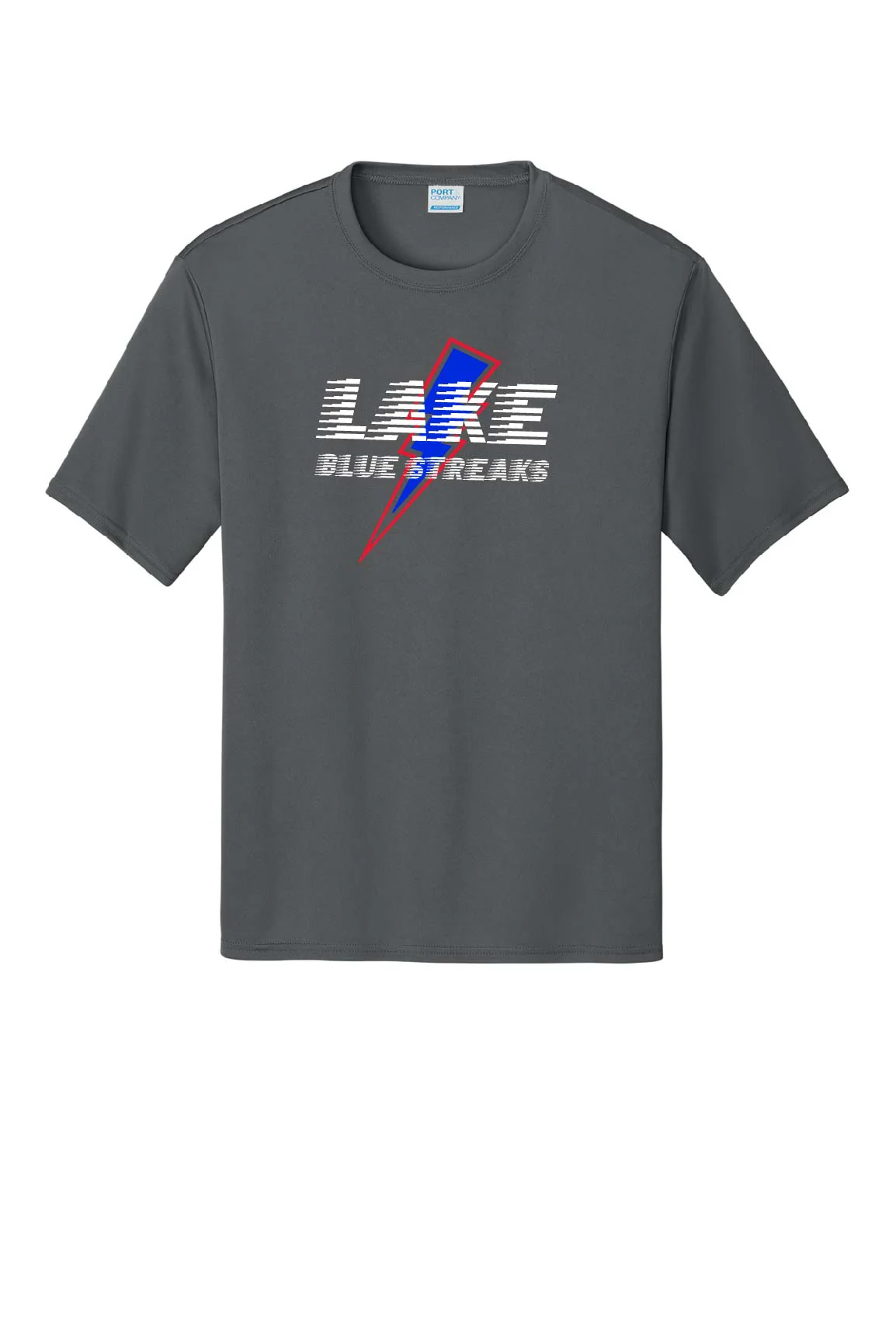 Charcoal Grey DRI FIT - Lake Blue Streaks Youth T-Shirt