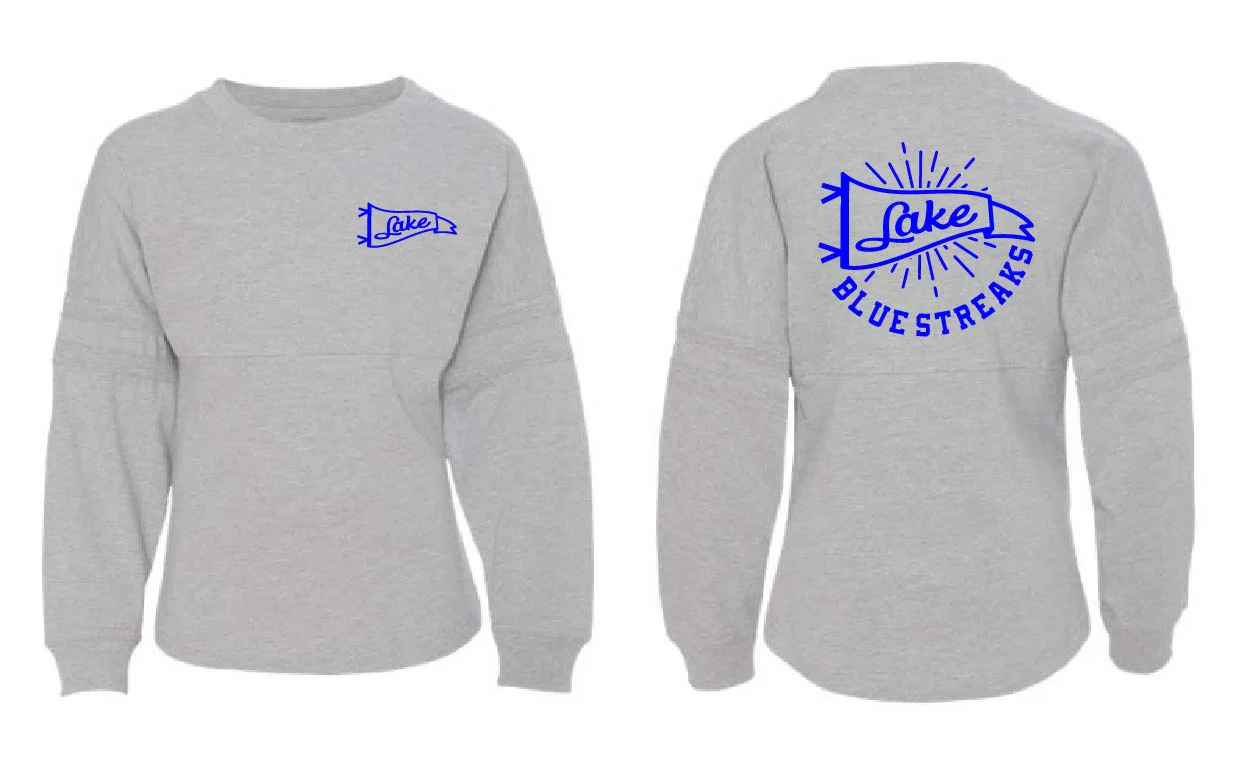 Lake Youth Girls Pom Long Sleeve Shirt - Grey - Image 3
