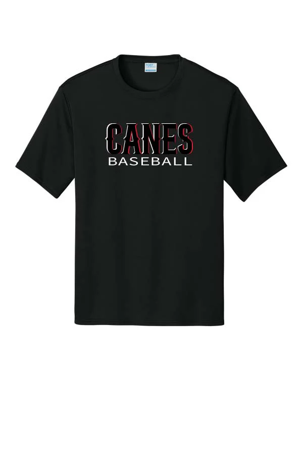 LYB Canes Youth Performance T-Shirt - Black & Red