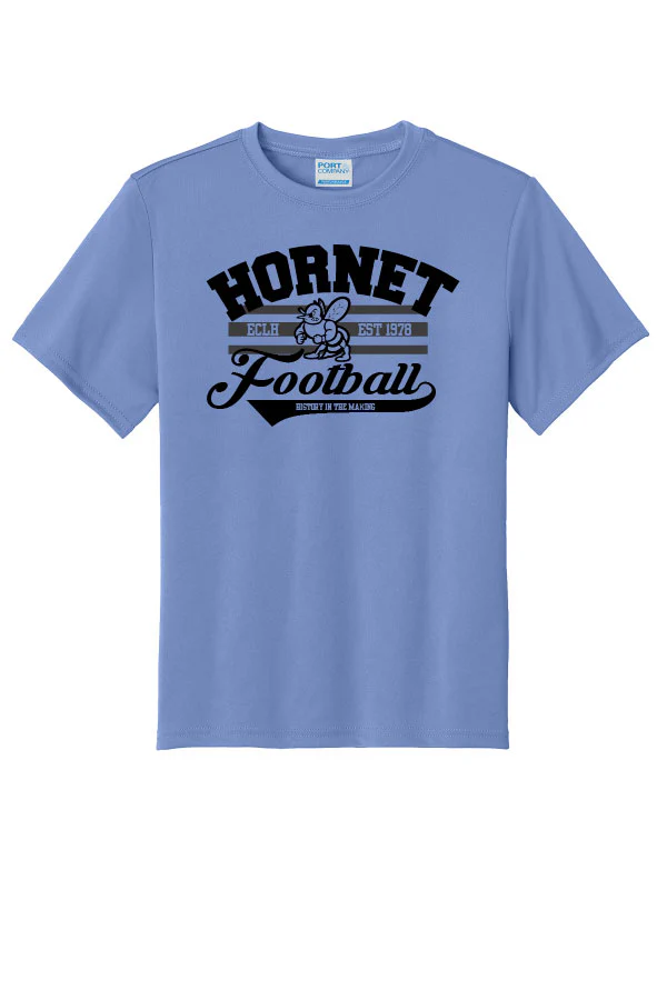 East Canton THROWBACK GAME Short Sleeve Dri-Fit T-Shirt with Dye Sublimation Print - BABY BLUE
