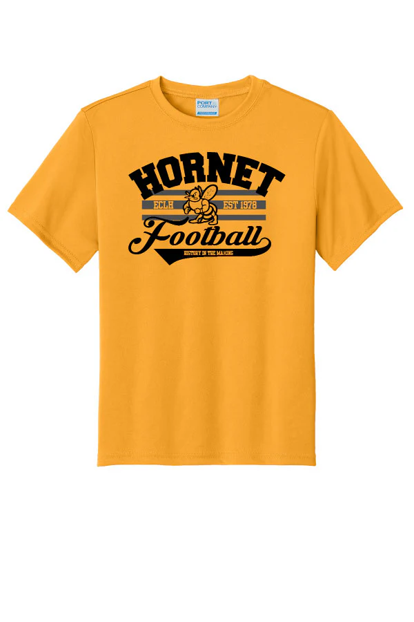East Canton THROWBACK GAME Short Sleeve Dri-Fit T-Shirt with Dye Sublimation Print - GOLD