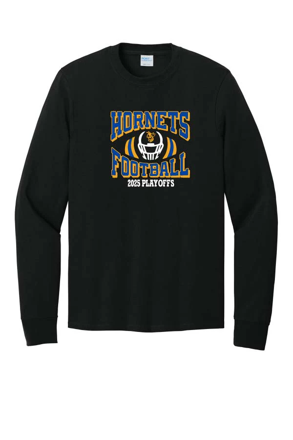 *NEW* EC Hornets 2025 Football Playoffs Long Sleeve T-Shirt - Black