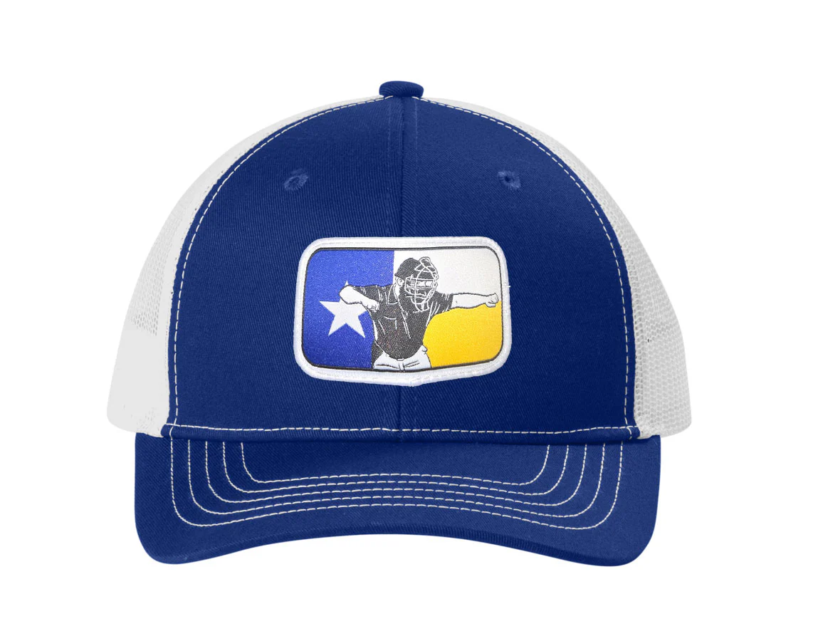The Dancing Umpire Youth Snapback Trucker Hat - Royal/White