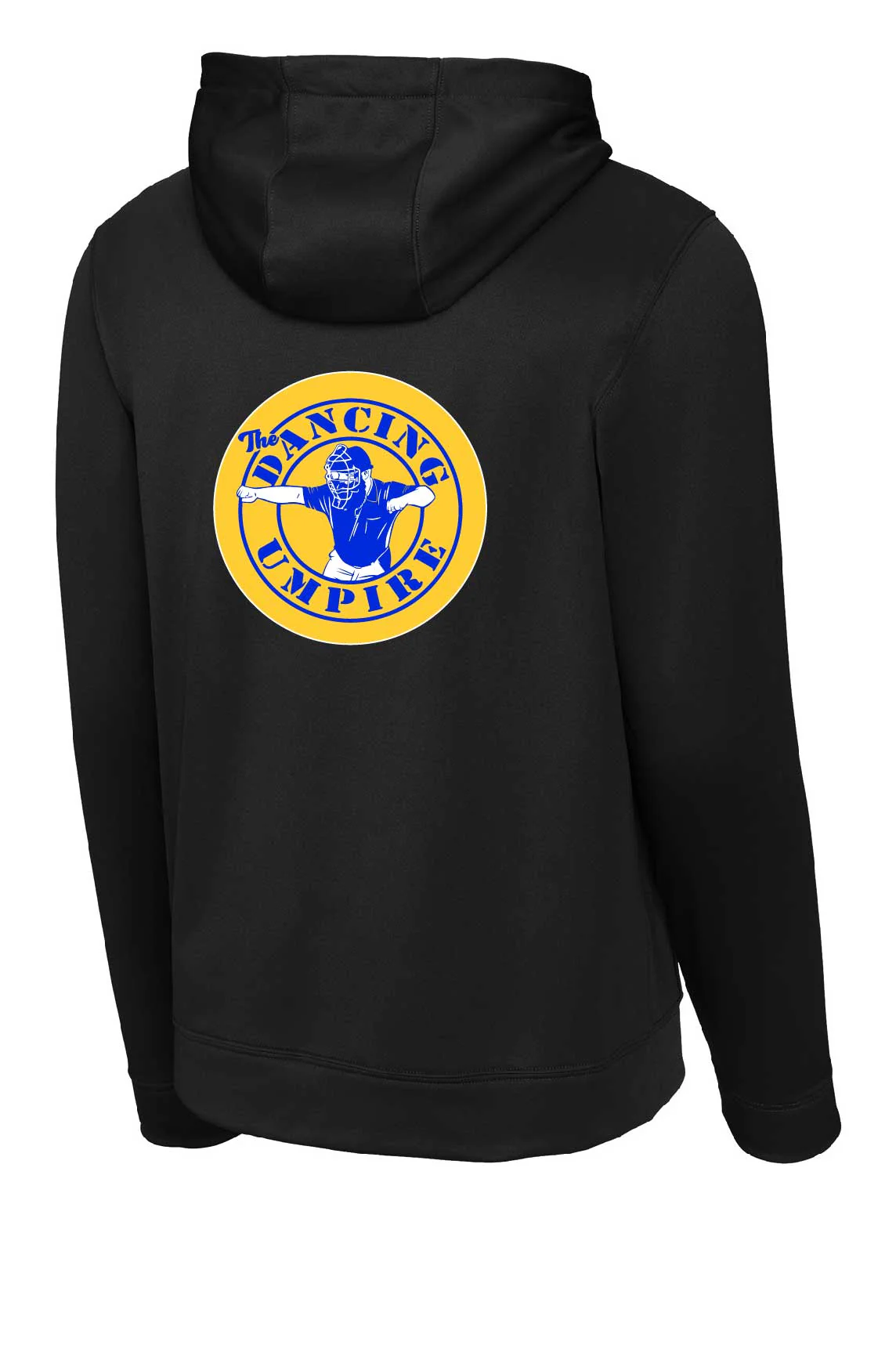 The Dancing Umpire Adult (Unisex) Performance Hoodie - Black - Image 2