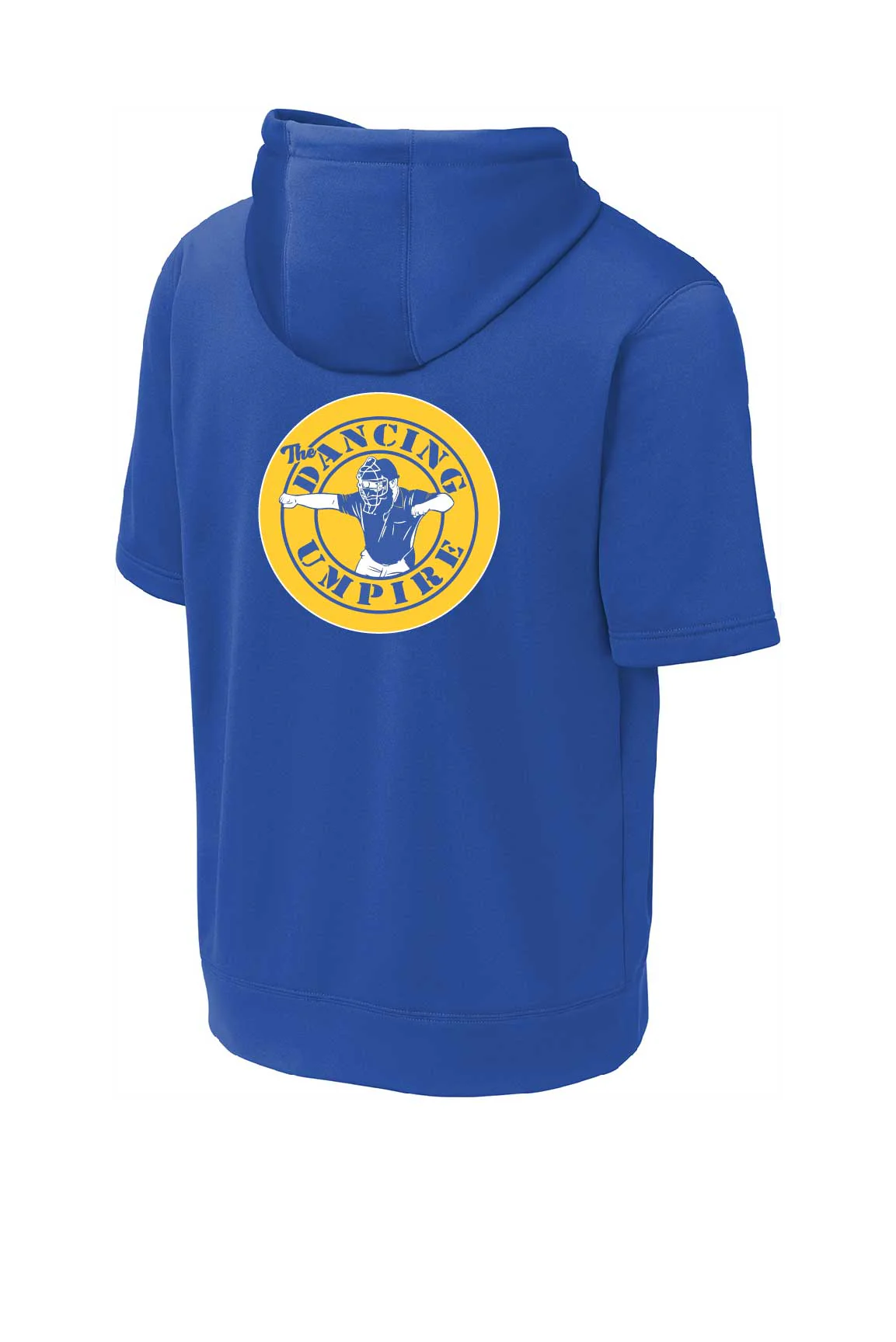 The Dancing Umpire Adult (Unisex) Performance Short Sleeve Hoodie - Royal - Image 2