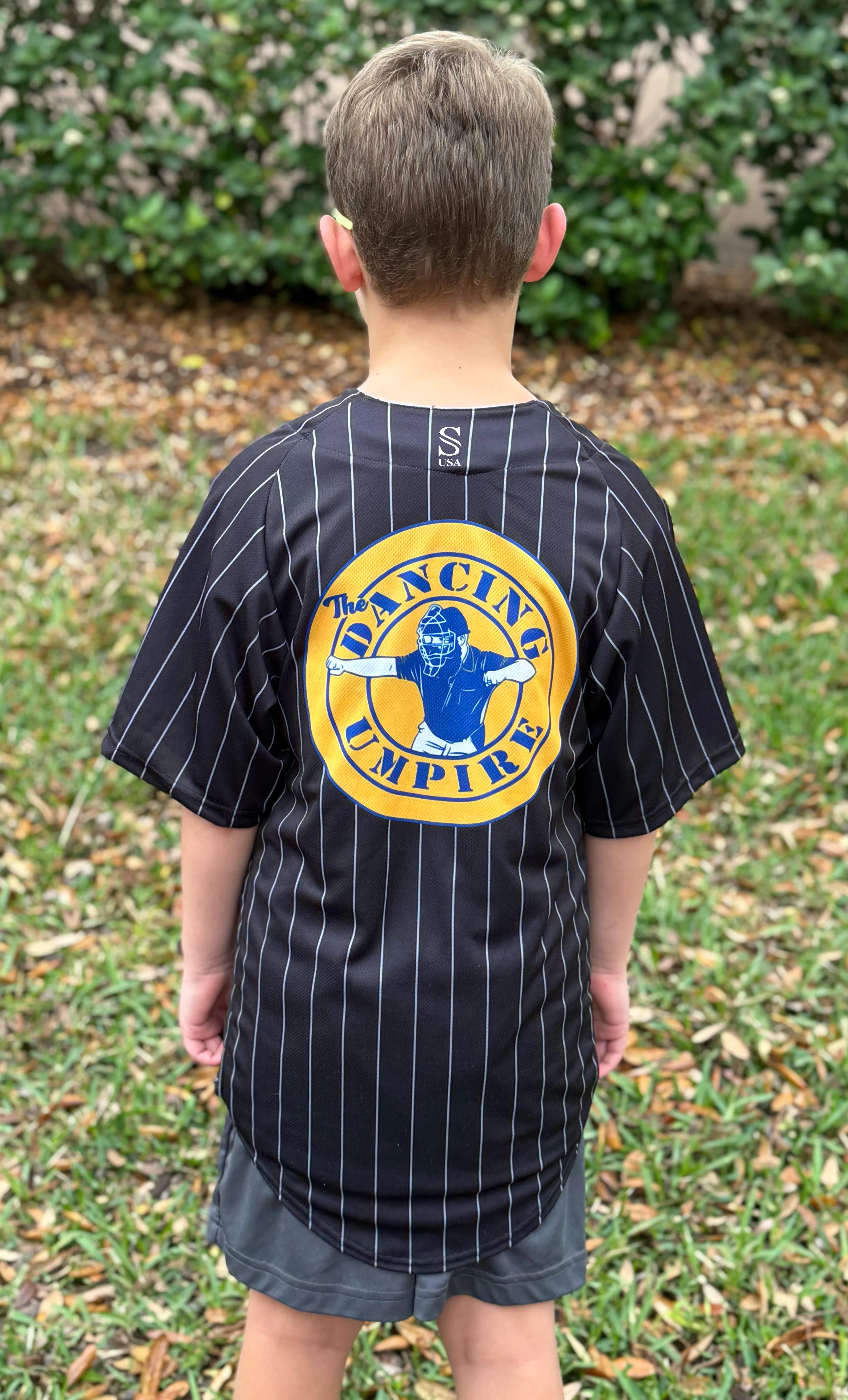 MADE IN USA - The Dancing Umpire - Dye Sublimated Full Button Baseball Jersey - Image 2