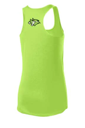 Warkats Baseball Womens Performance Tank - Lime Green - Image 2
