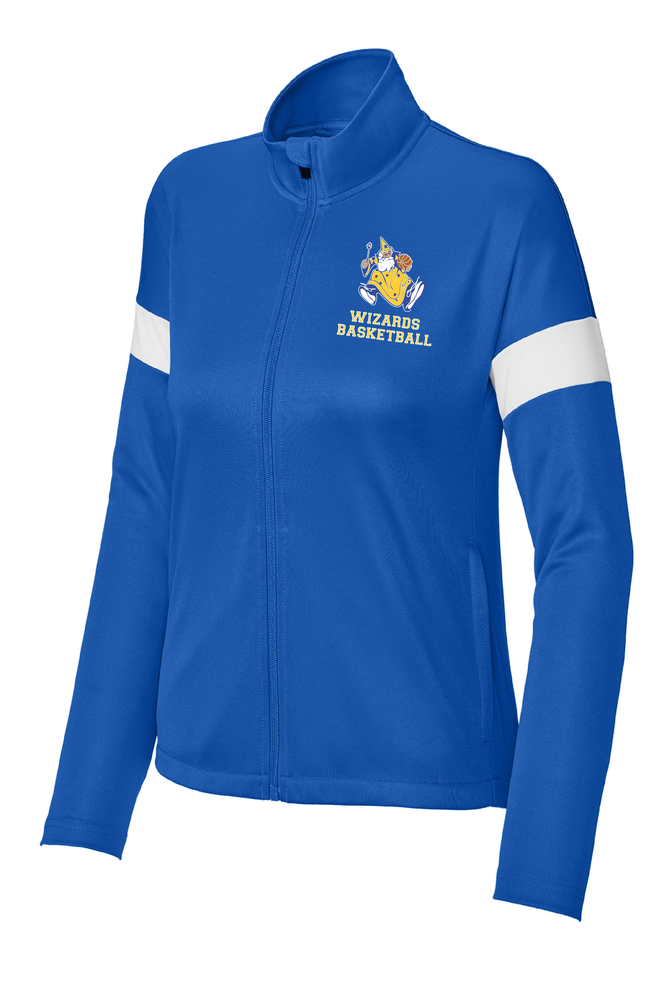 Wizards Womens Royal Fill Zip Performance Jacket